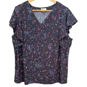 Roz & Ali Women's Plus Size Career Dressy V-Neck Stretchy Top Blouse Size 2X